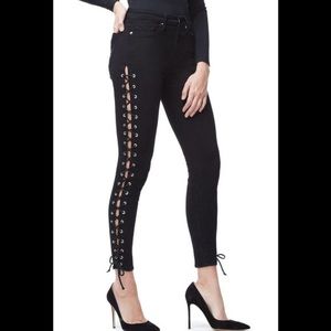 Good American lace up jeans